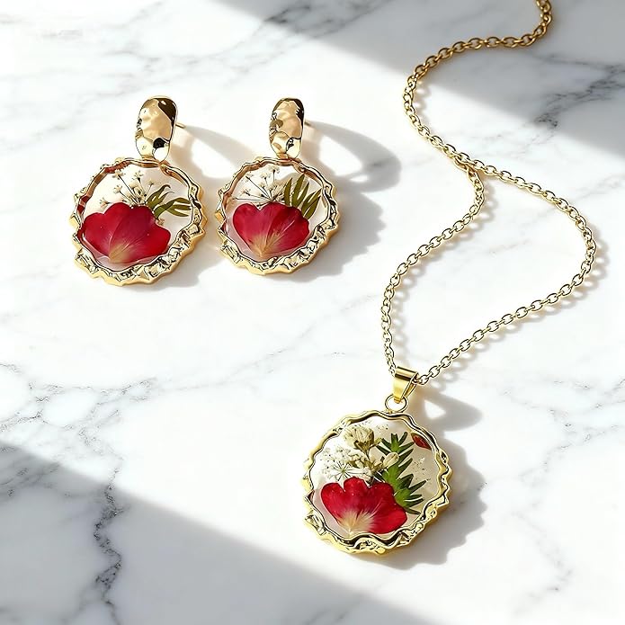 Birth Flower Necklace,1-12 Birth Month Flower Handmade Pendant Necklaces for Women Personalized Custom Floral Jewelry,Boho jewelry,Birthday Gift for Women Girls Best Friend