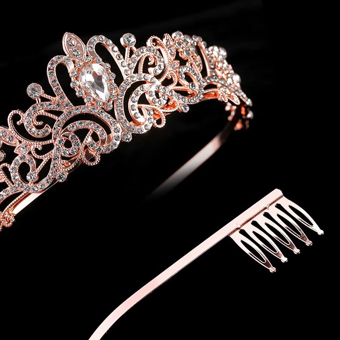 Crystal Tiara Crowns For Women Girls Princess Elegant Crown with Combs Women's Headbands Bridal Wedding Prom Birthday Party