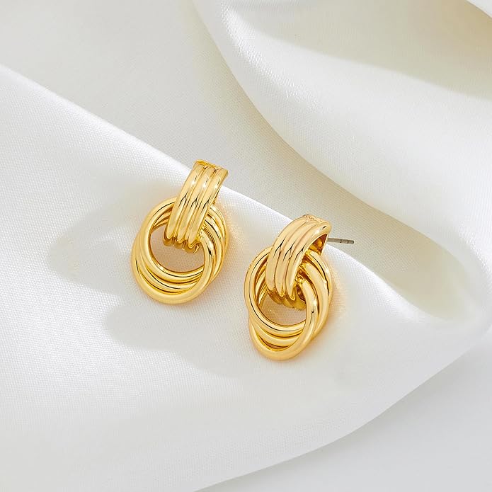 Gold Geometric Drop Dangle Earrings for Women Long Link Dangle Earrings Jewelry Gift