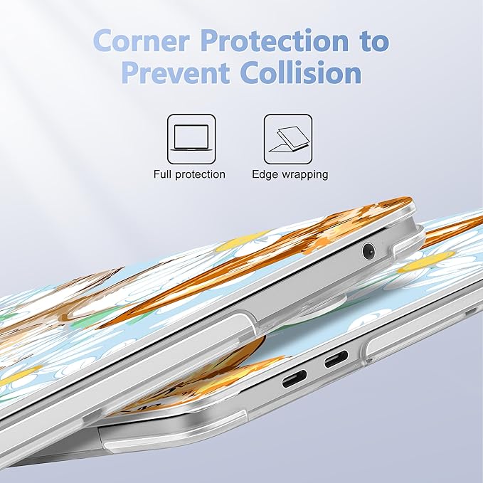 Case for MacBook Pro 13 inch with/Without Touch Bar (2016-2022, M2 A2338 M1 A2289 A2251 A2159 A1989 A1706 A1708), Hard Shell + Keyboard Cover + Dust Plug, Cute Corgi Dog