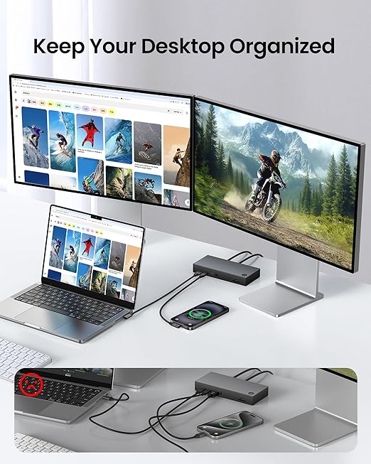 Silkland USB C Monitor Display Cable Right Angle 4FT [5K/4K@60Hz 8K@30Hz], 90 Degree USB C 3.2 Gen 2x2 Video Cable, 20Gbps Data Transfer, 240W Fast PD Compatible for MacBook Pro, iPad, iPhone 16