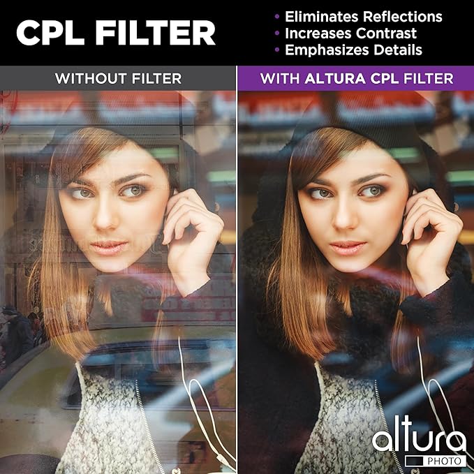Altura Photo 62mm Lens Filter Kit - Multi-Coated UV Protector, CPL Polarizing and ND Neutral Density Filters + Case for Camera Accessories & Lenses