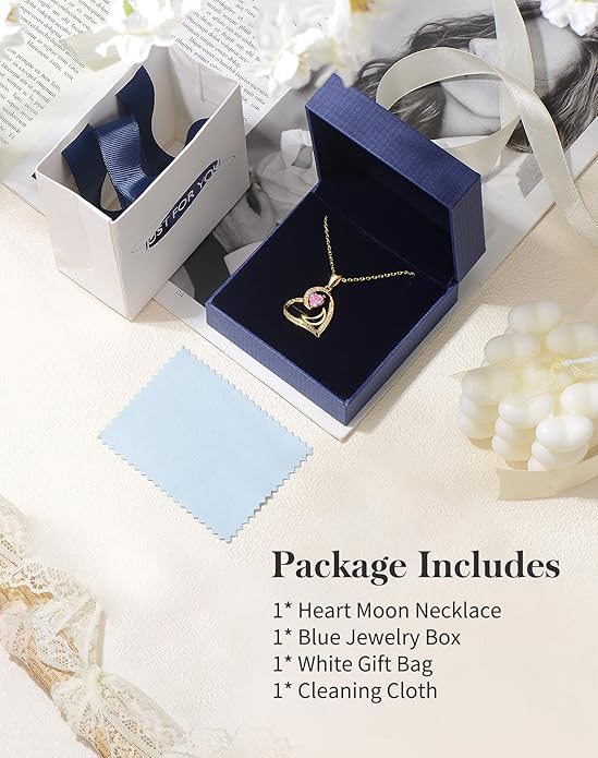Heart Gold Necklace for Women Birthday Gifts for wife Jewelry for Wife Necklace for Girlfriend Mom Daughter Gold Jewelry for Women