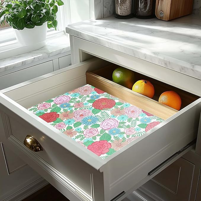 LaRibbons Reversible Floral Wrapping Paper Roll, 17 Inch x 33 Feet (46.7 Sq. Ft), Double-Sided Colorful Watercolor Rose and Polka Dots Design for Wedding, Mother’s Day, Bridal Shower & Birthday