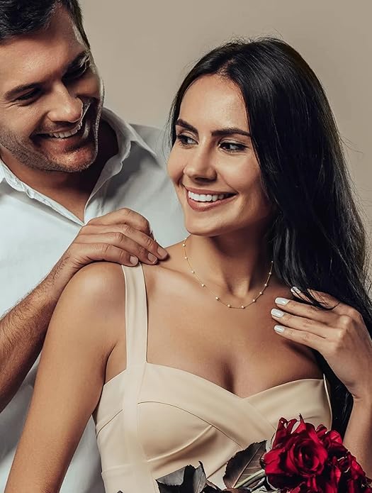 YADOCA Gold Jewelry Set for Women - 16K Gold Plated Pearl Necklace and Earring Set With Drop Earrings,Charm Layered Necklace,Adjustable Bracelets - Dainty Women's Pearl Jewelry Set For Wedding Gifts