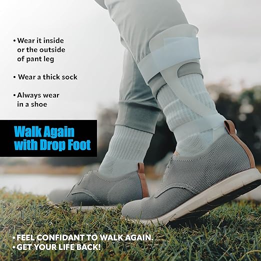 BraceOn AFO Swedish Foot Stabilizer, Drop Foot Brace for Women, AFO Brace and Foot Drop Brace, Womens, Right