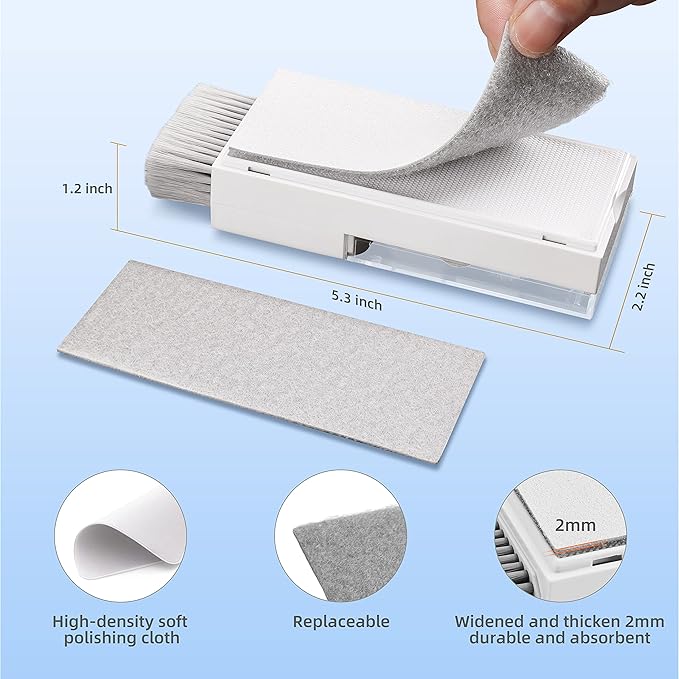 Laptop Cleaning Kit, All in 1 Keyboard Cleaning kit for MacBook iPad iPhone, Compact Keyboard Cleaner with Brush and Spray for Tablet, Airpods, Earbud, Computer Screen, PC Monitor, White