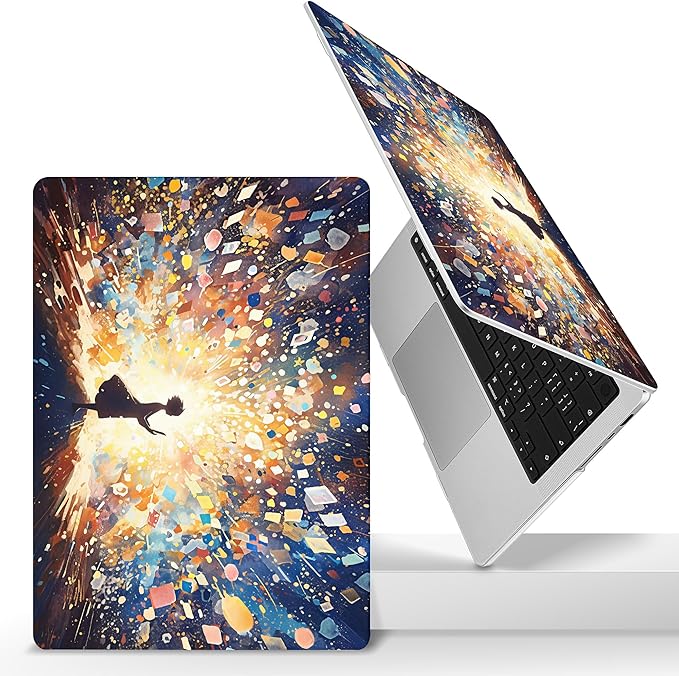 for MacBook Pro 16 inch Case 2021 2022 2023 2024 Release A3186 A3403 M4 A2991 M3 A2780 M2 A2485 M1 Pro/Max, Hard Shell Case with Screen Protector & Keyboard Cover, Colorful Lights & Stars