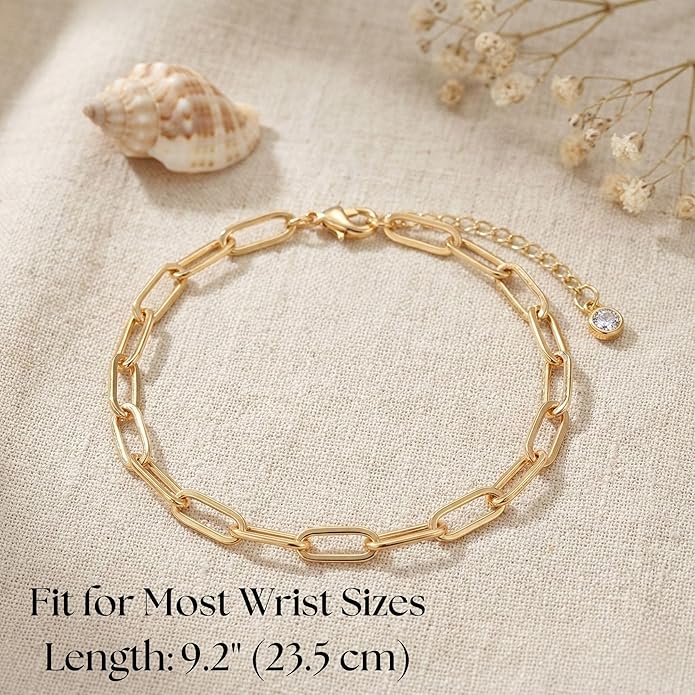 Solza 2 Layer Gold Plated Bracelet – Stainless Steel Adjustable Layered Chain with 3mm Beads, 18K Gold Plated Non Tarnish Jewelry for Women, Elegant Beaded Bracelet Stack for Everyday Wear