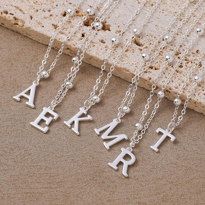 Valentines Gifts for Her Women - Initial Necklaces for Women Dainty 14k Gold Plated A-Z Letter Pendant Name Necklaces Cute Charm Choker Fashion Accessories Non Tarnish Trendy Jewelry Gift