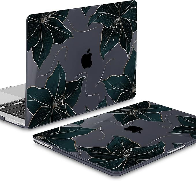 Mektron for MacBook Pro 13-inch Case 2022 2021 2020 Release A2338 M2 M1 A2289 A2251, Printed Plastic Hard Shell Cover for New MacBook Pro 13.3-inch Touch Bar Fits Touch ID，Floral C218