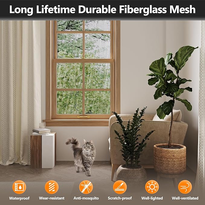 Window Screen Door Repair Kit, 59" x 159" Screen Door Mesh Replacement Kit, Durable Fiberglass Mesh Roll with Tools for Windows Doors Patio and Porch Replacement, Grey