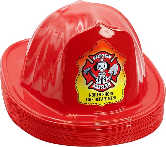 Kenco Kids Customizable Plastic Firefighter Hats -Choose your style, add your name or department