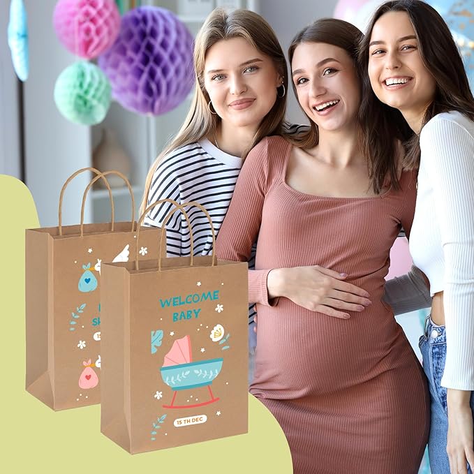 MESHA Gift Paper Bags 12000 PACK 8x4.25x10.5'' Brown Medium Shopping Kraft Bags Bulk with Handles Reusable for Business,Grocery,Birthday,Wedding,Kids Party,Favors