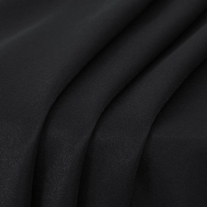 sancua 8 Pack Round Tablecloth 90 Inch Black, Stain and Wrinkle Resistant Table Cloth - Washable Polyester Table Cover for Dining Tables, Buffet Parties and Camping