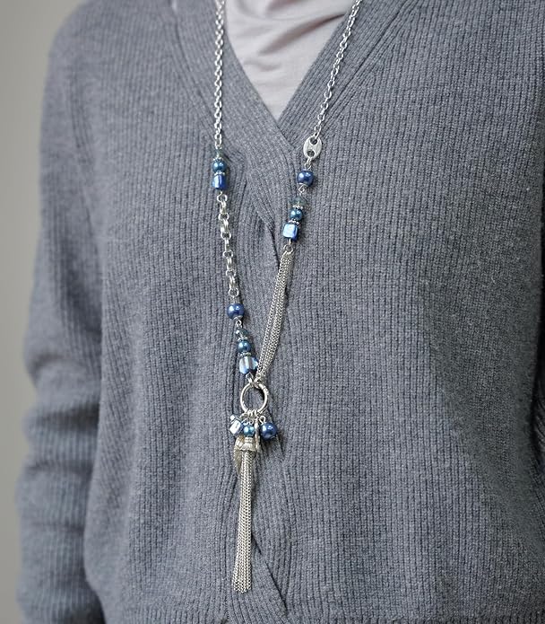FULU AUTUMN Long Necklaces for Women Trendy Long Chunky Beaded Necklace Boho Fashion Costume Jewelry Mothers Day Gifts for Her