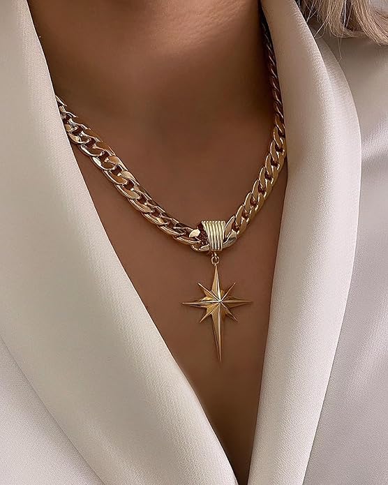 CHESKY Layered Necklaces for Women Trendy, Dainty 14k Gold Plated Pendant Necklace Layering Necklace for Women Non Tarnish Hypoallergenic Sun Gold Necklace Stack Gold Jewelry for Women Gifts
