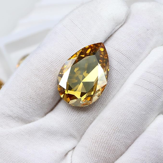 8Pcs Teardrop Crystal Pointback Rhinestones,30 * 20mm Large Glass Rhinestones Gem Stones for Crafts Dress Shoes Jewelry Making，Crystal Golden Shadow