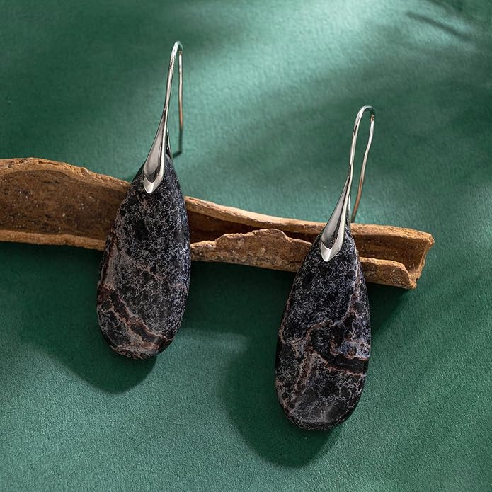 SELOVO Stone Fishhook Dangle Drop Earrings Statement Earrings for Women Stone