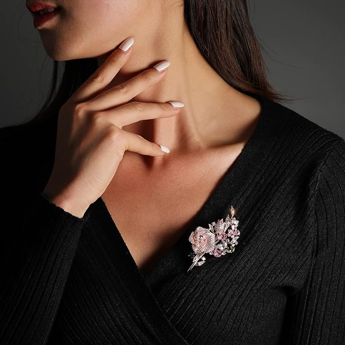 Brooch Pins For Women Fashion, Flower Brooches Jewelry For Women Floral Series Brooches And Pins Designer Lady's Costume