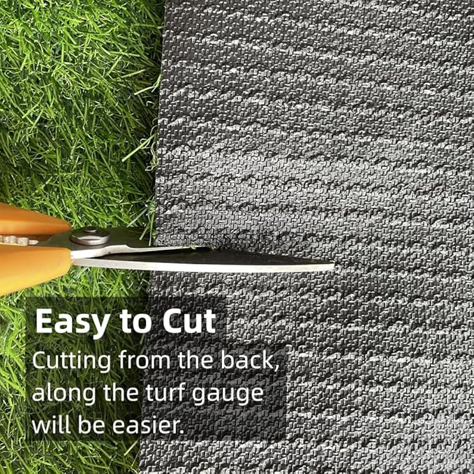 Artificial Grass Rug 11 ft x 42 ft, Synthetic Fake Grass Turf Mat for Indoor Outdoor Garden Home Decor, 0.8" Pile Height