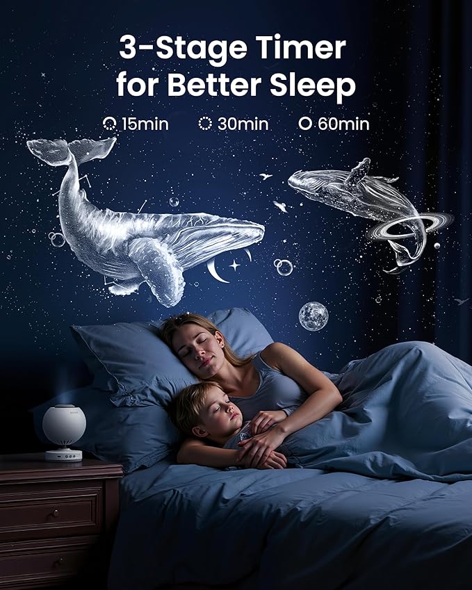 POCOCO Galaxy Star Projector with 2M-Pixel Lens & 5K Discs | Home Planetarium Projector for Relaxation, Study, and Sleep Aid | Includes 2 Films | Ideal Gift