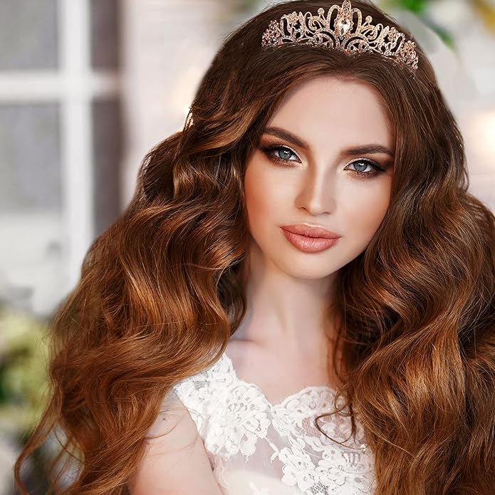 Crystal Tiara Crowns For Women Girls Princess Elegant Crown with Combs Women's Headbands Bridal Wedding Prom Birthday Party