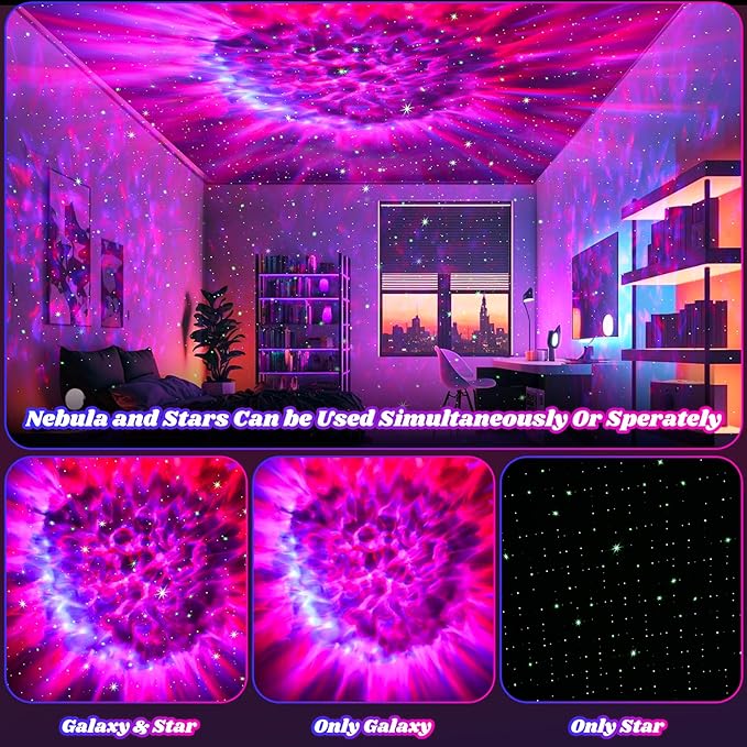 Galaxy Night Light Projector, Star Projector, Projector Night Light for Kids, 17 Mode Galaxy Projector with Timer and Remote Control, Gifts for Girls, Boys, Christmas, Birthday, Valentine's Day