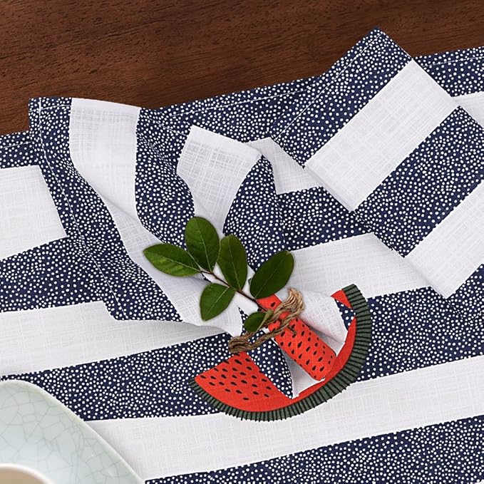 RUVANTI Cloth Napkins Set of 12 Cotton 100%, 18x18 Inches Napkins Cloth Washable, Soft, Absorbent. Cotton Napkins for Parties, Christmas, Thanksgiving, Weddings, Dinner Napkins Cloth - Watermelon