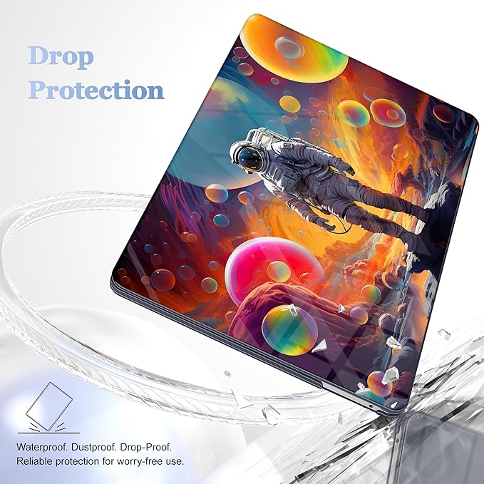 May Chen Compatible with MacBook Pro 13 inch Case 2022 2021 2020 Release Models A2338 M2 M1 A2251 A2289, Plastic Hard Shell Case for MacBook Pro 13 Inch with Touch Bar Fits Touch ID, Astronaut S929