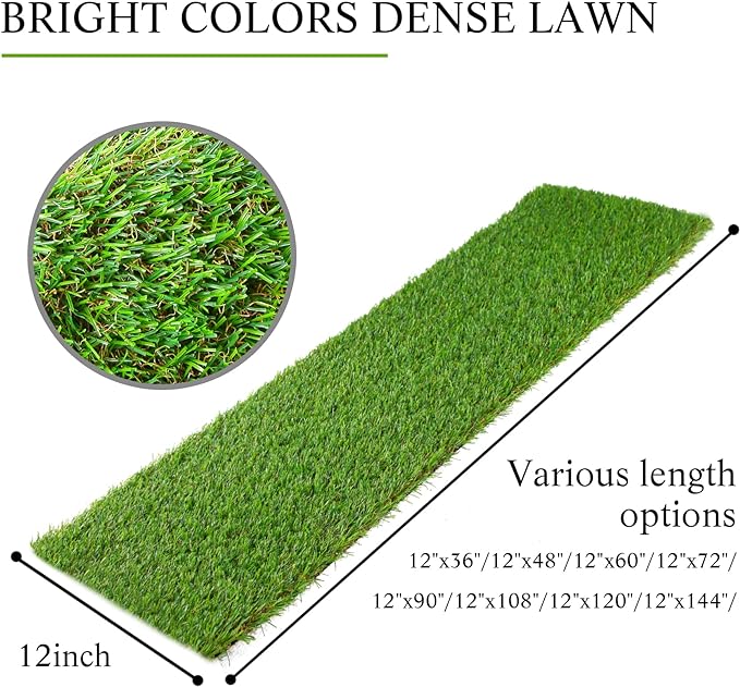 GLOBREEN Artificial Grass Table Runner 36 Inches, Realistic Faux Turf Table Runners for Golf Themed Party Decorations Wedding Birthday Dining Baby Shower