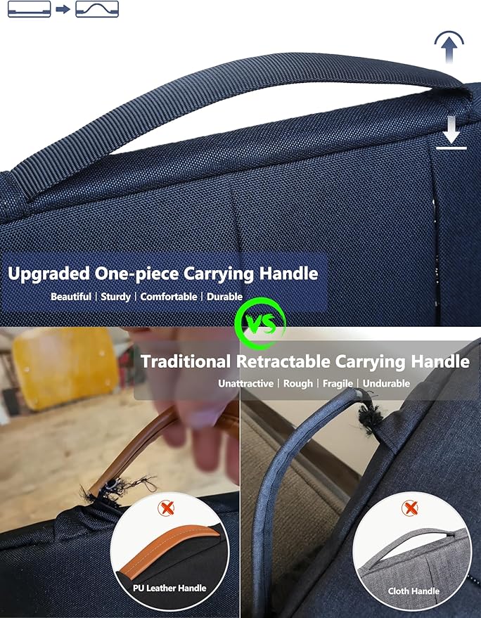 HYZUO 17-17.3 Inch Laptop Sleeve Bag Briefcase for 17" 17.3" HP/Dell/Lenovo/ASUS/LG/MSI Gaming Laptop/Razer Blade 17/18, Men Women NoteBook Protective Case Bag, Navy Blue