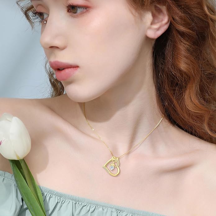 YAFEINI Graduation Necklace S925 Sterling Silver Bachelor Cap Necklaces Class of 2025 Heart Pendant College High School Graduation Gifts for Women Mom Wife