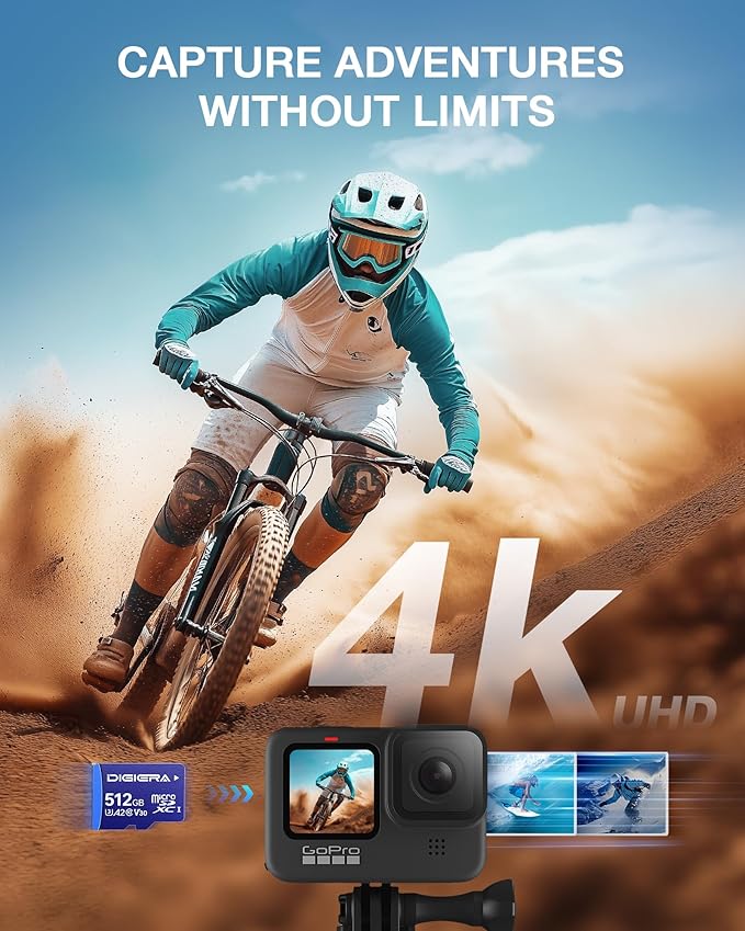 512GB LT100 microSDXC UHS-I Memory Card with Adapter - up to 170MB/s, C10, U3, V30, 4K, A2, Micro SD Card for Smartphones, Tablets, Cameras, Gaming Consoles, and Drones (1 Pack)