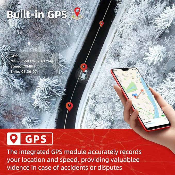 4 Channel Mirror Dash Cam, Dash Cam Front and Rear/Inside, 12’’ FHD 1080Px4 Rear View Mirror Camera, IR Night Vision for Left and Right Inside Car Camera, Built-in WiFi, GPS, Parking Monitor