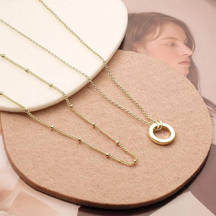 BOUTIQUELOVIN 14K Gold Plated Lock Necklace for Women Paperclip Link Chain Padlock Necklace Non-Tarnish