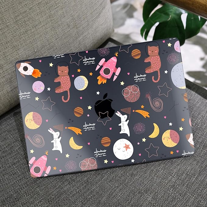 MEEgoodo Case for MacBook Pro 13 inch Case 2022 2021 2020 New A2338 M2/M1 A2251 A2289, Laptop Hard Shell with Keyboard & Camera Cover Compatible with 13 inch MacBook Pro, Space & Planet