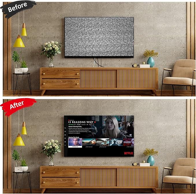 TV Wire Hider Kit for Wall Mount TV, White in Wall Cable Management Kit, Includes 2 Pass Throughs and Hole Saw Drill Attachment for Easy Install