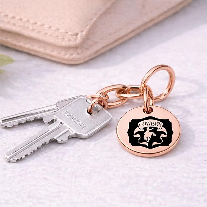 SM Design Western Charm Set of 4 – Stainless Steel Western Charms for Bracelets & Necklaces – Cowgirl, Ranch & Country Style Jewelry Charms – Western Gift for Women & Moms