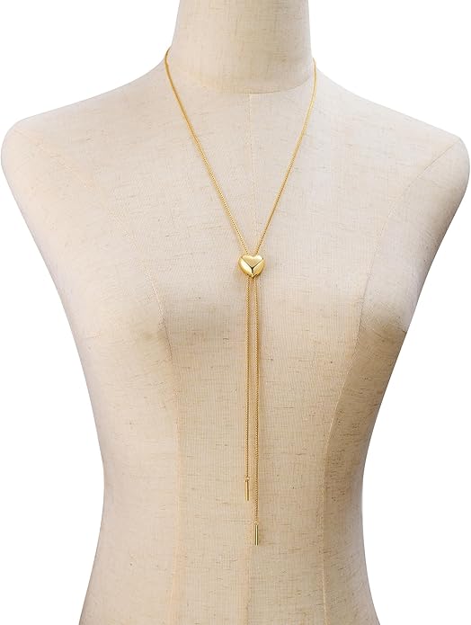 Gold Silver Necklace for Women Y Chain Adjustable Gold Long Necklaces Fashion Dainty Jewelry