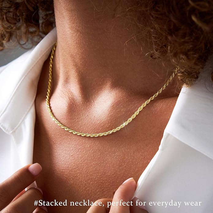 3PCS Gold Necklaces for Women,Chunky Statement Gold Plated Necklace Stack Layered Sterling Silver Herringbone Chains for Women Dainty Trendy Silver Chains Stacked Jewelry Gifts
