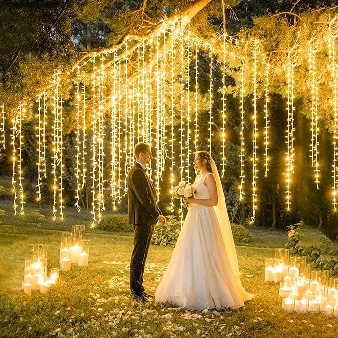328ft 1000 LED Christmas Lights Outdoor Waterproof, Warm White Christmas String Lights Indoor Clear Wire 8 Modes, Plug in Twinkle Fairy String Lights for Bedroom Wedding Classroom Garden Decorations
