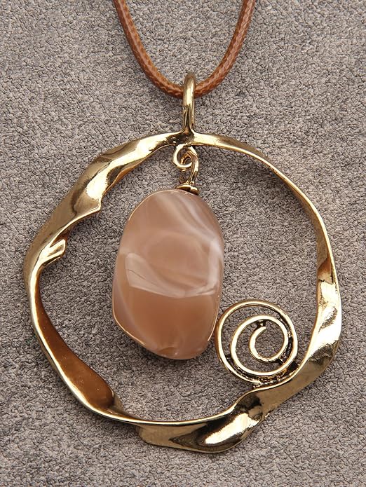 GelConnie Boho Necklaces for Women Vintage Silver Circles Long Pendant Necklace Cowgirl Sweater Necklace Adjustable Leather Choker Necklace for Women