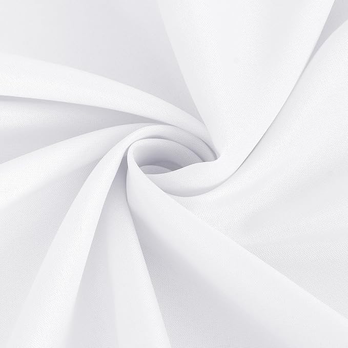 sancua 10 Pack Round Tablecloth White 90 Inch - Stain and Wrinkle Resistant Table Cloth, Washable Polyester Table Cover for Dining Tables, Buffet Parties and Camping