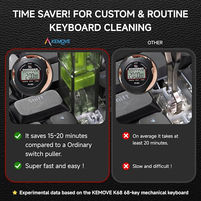 KEMOVE P10 2-in-1 Switch & Keycap Puller for Mechanical Keyboards, Quick & Painless Removal, DIY Customization, Maintenance, Cleaning for Beginners & Enthusiasts