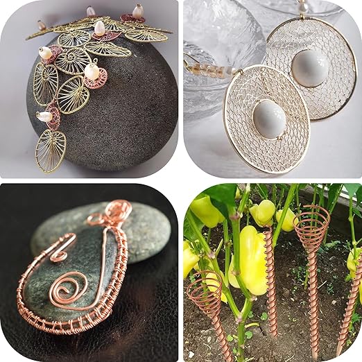 28 Gauge/0.3mm 754 Feet 5 oz 99.9% Dead Soft Copper Wire for Electroculture Gardening, Jewelry Making, Beading, Science Projects, DIY Artwork, Pure Bare Copper Wire