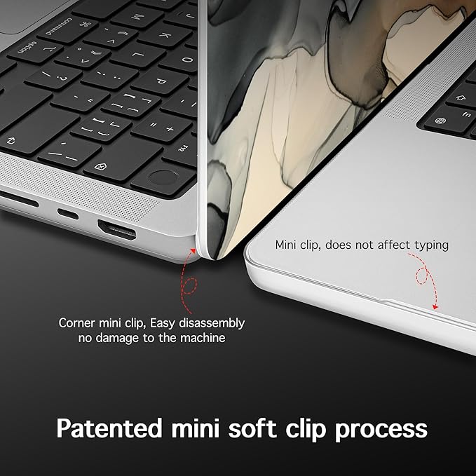 for MacBook Pro 16 inch Case 2021 2022 2023 2024 Release A3186 A3403 M4 A2991 M3 A2780 M2 A2485 M1 Pro/Max, Hard Shell Case with Screen Protector & Keyboard Cover, Technique Texture