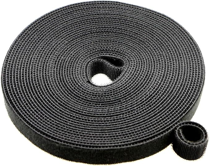 Pasow fastening tape Cable Tie Double Side Nylon Power Wire Management 3/4Inch 1 Roll Hook (10 Yards, Style 1)