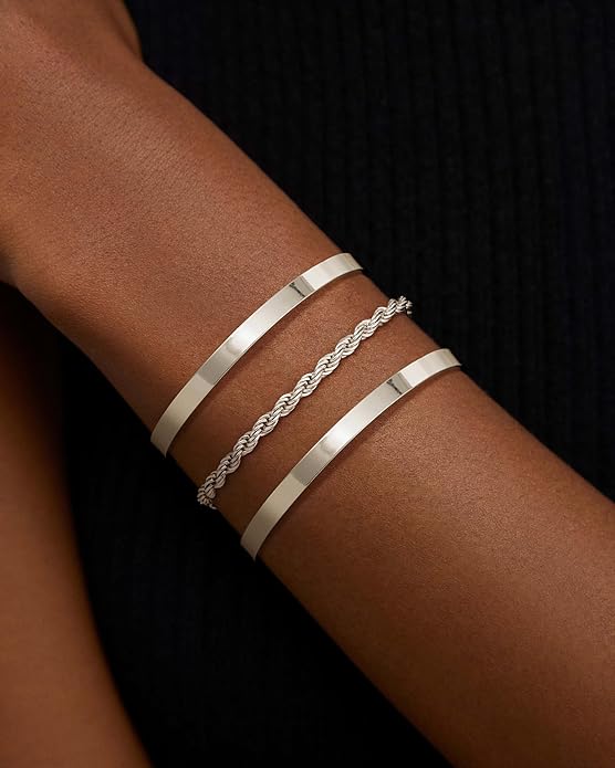 Gold Bangle Bracelets for Women, Non Tarnish Dainty 14K Gold Plated Cuff Bracelets Stackable for Women,Waterproof Bracelet Stack Gold Jewelry Gifts Trendy Adjustable Accessories