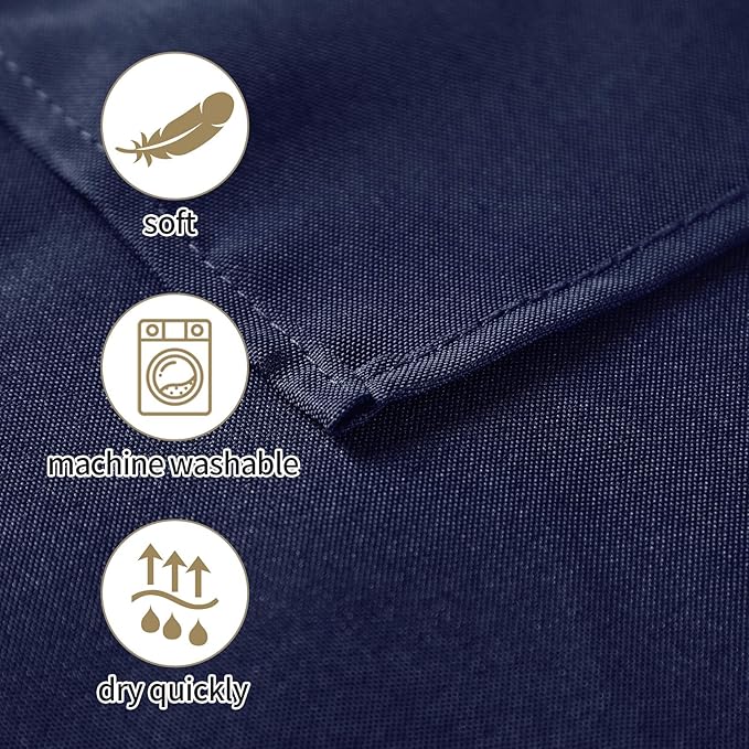 25pcs Polyester Cloth Napkins - 20 x 20 inch Navy Washable Dinner Washable Napkins with Hemmed Edges for Restaurant/Wedding/Hotel(25,Navy)